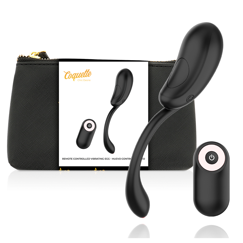 Coquette Chic Desire - Huevo Control Remoto Recargable Negro / Gold