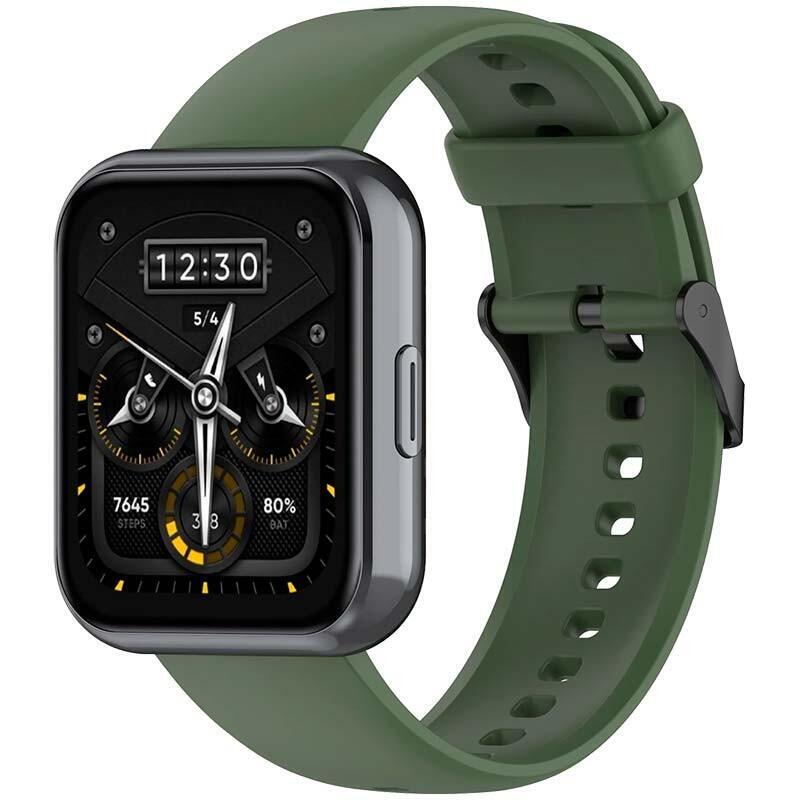 Correa De Silicona Realme Watch 3 / 3 Pro Verde Oscuro