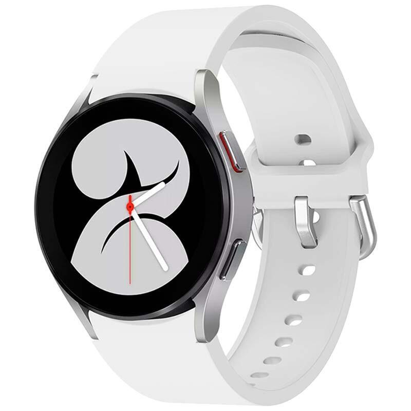 Correa De Silicona Samsung Galaxy Watch 4/5/6 Blanco