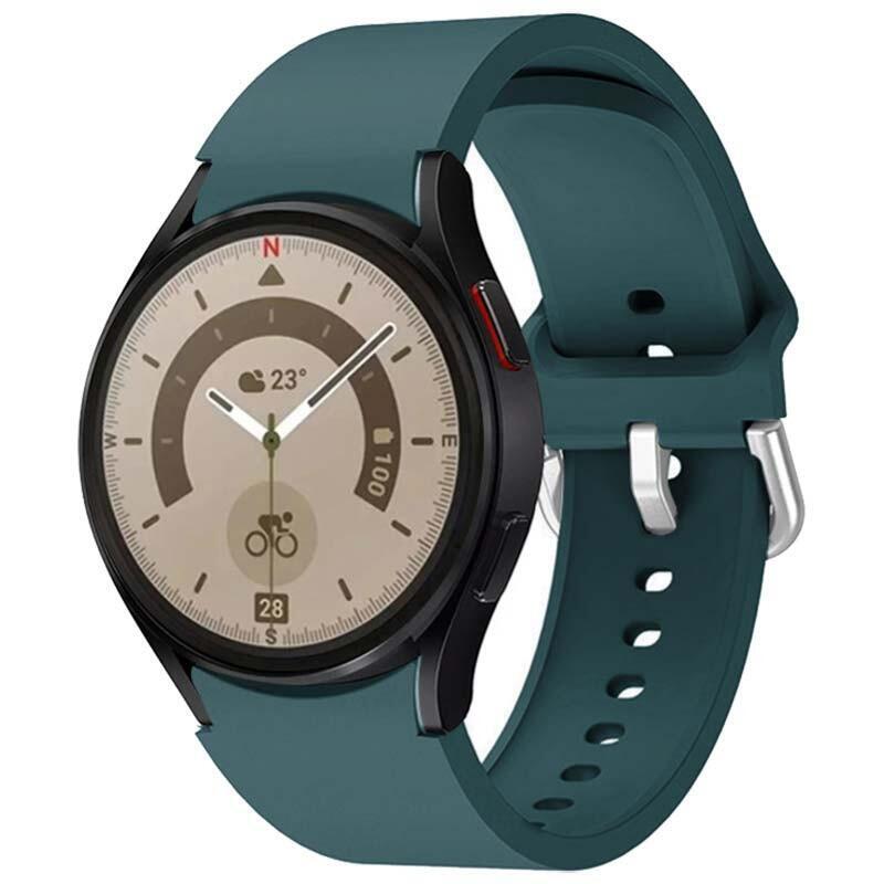 Correa De Silicona Samsung Galaxy Watch 4/5/6 Verde Oscuro