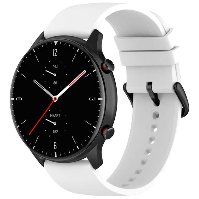 Correa De Silicona Universal 22mm Blanco Para Smartwatch Xiaomi/Amazfit/Samsung/Huawei/Realme/Ticwatch
