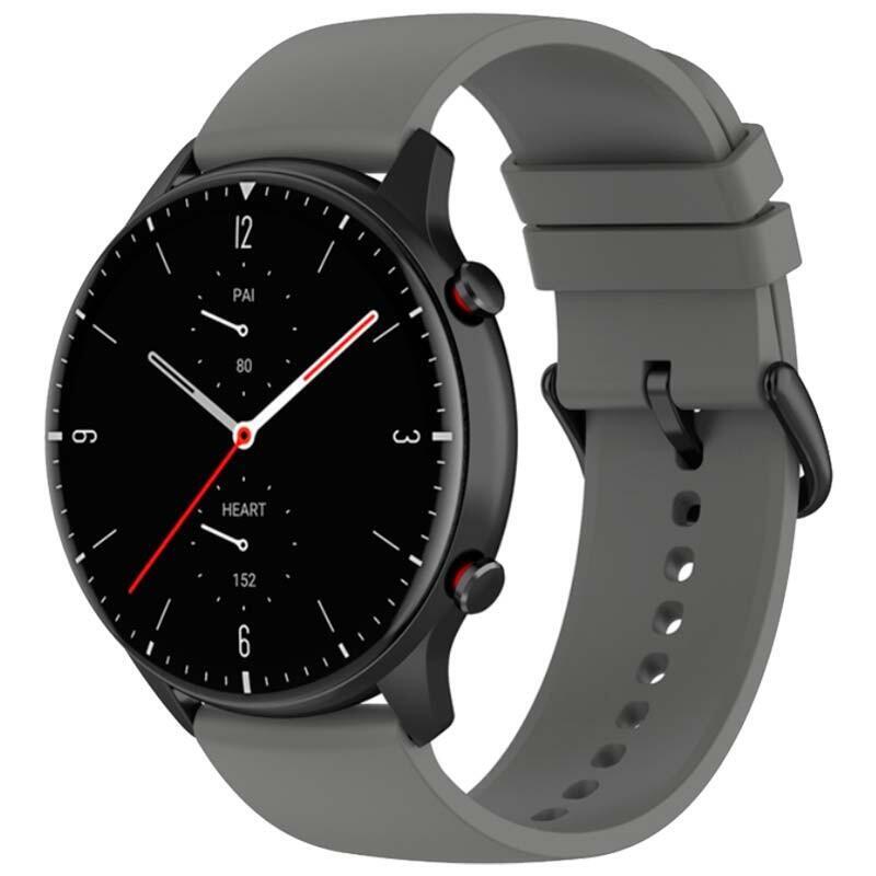 Correa De Silicona Universal 22mm Gris Para Smartwatch Xiaomi/Amazfit/Samsung/Huawei/Realme/Ticwatch