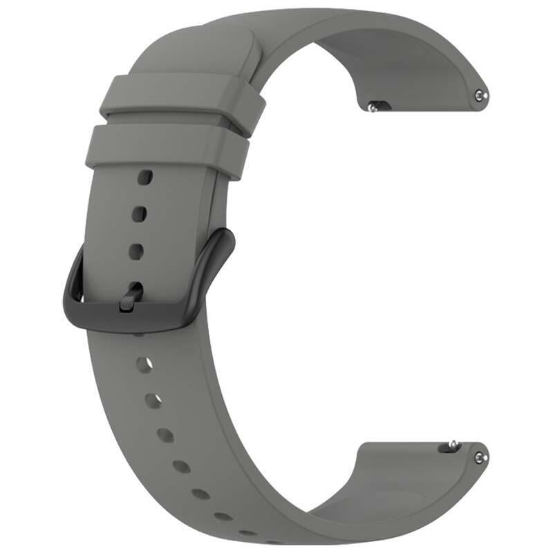 Correa De Silicona Universal 22mm Gris Para Smartwatch Xiaomi/Amazfit/Samsung/Huawei/Realme/Ticwatch