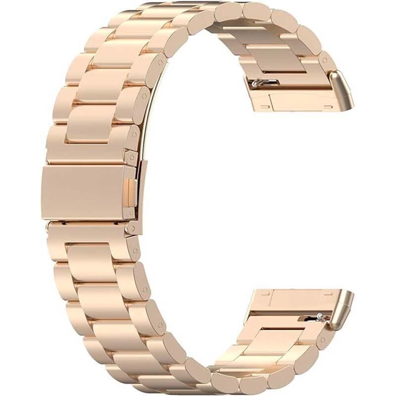 Correa Metal Eslabones Fitbit Versa 3 / Versa 4 Champán