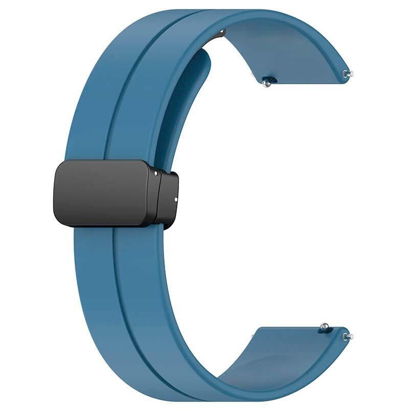 Correa Universal Cierre Magnético 22mm Azul Marino Para Smartwatch Xiaomi/Amazfit/Samsung/Huawei/Realme/Ticwatch