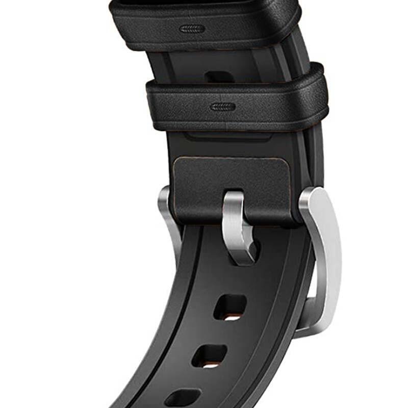 Correa Universal Cuero Premium 22mm Para Smartwatch Xiaomi/Amazfit/Samsung/Huawei/Realme/Ticwatch (Negro)