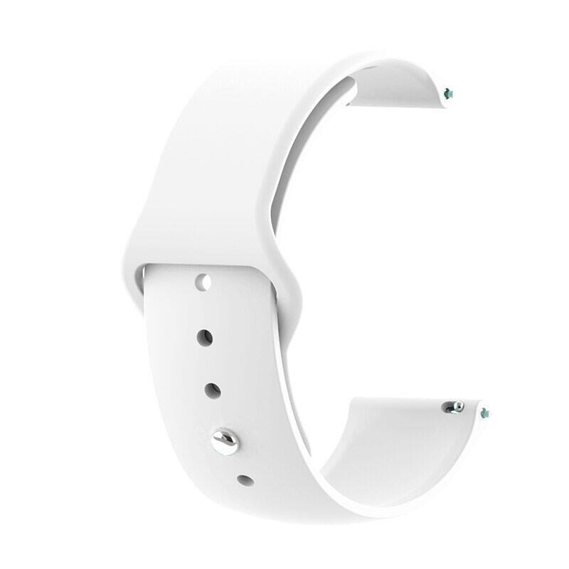 Correa Universal Elgance Silicona 22mm Para Smartwatch Xiaomi/Amazfit/Samsung/Huawei/Realme/Ticwatch (Blanco)