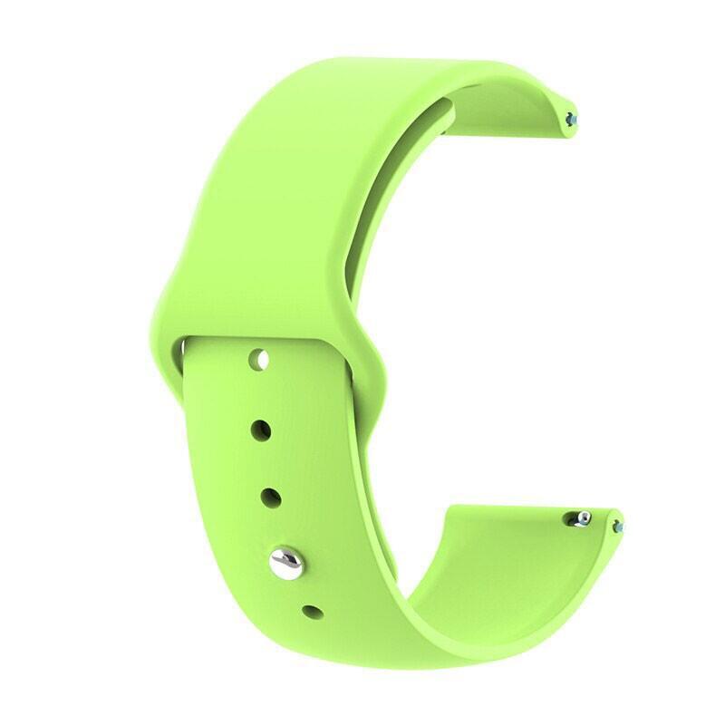 Correa Universal Elgance Silicona 22mm Para Smartwatch Xiaomi/Amazfit/Samsung/Huawei/Realme/Ticwatch (Verde Claro)