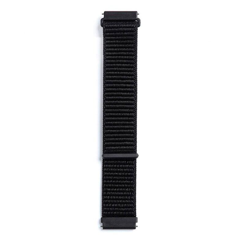 Correa Universal Nailon 22mm Para Smartwatch Xiaomi/Amazfit/Samsung/Huawei/Realme/Ticwatch (Negro)