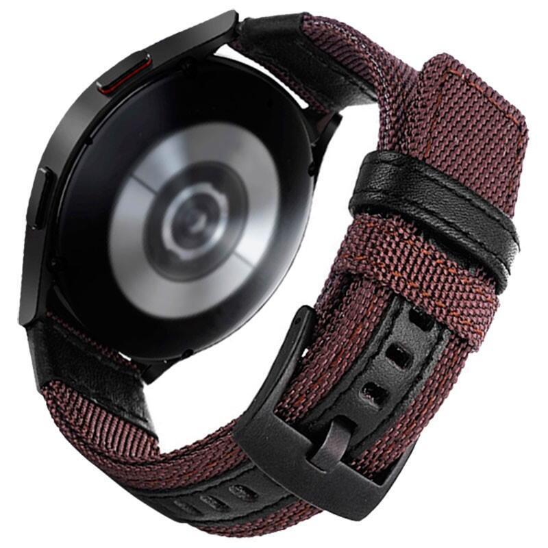 Correa Universal Nailon Ajustable 20mm Café Para Smartwatch Xiaomi/Amazfit/Samsung/Huawei/Realme/Ticwatch
