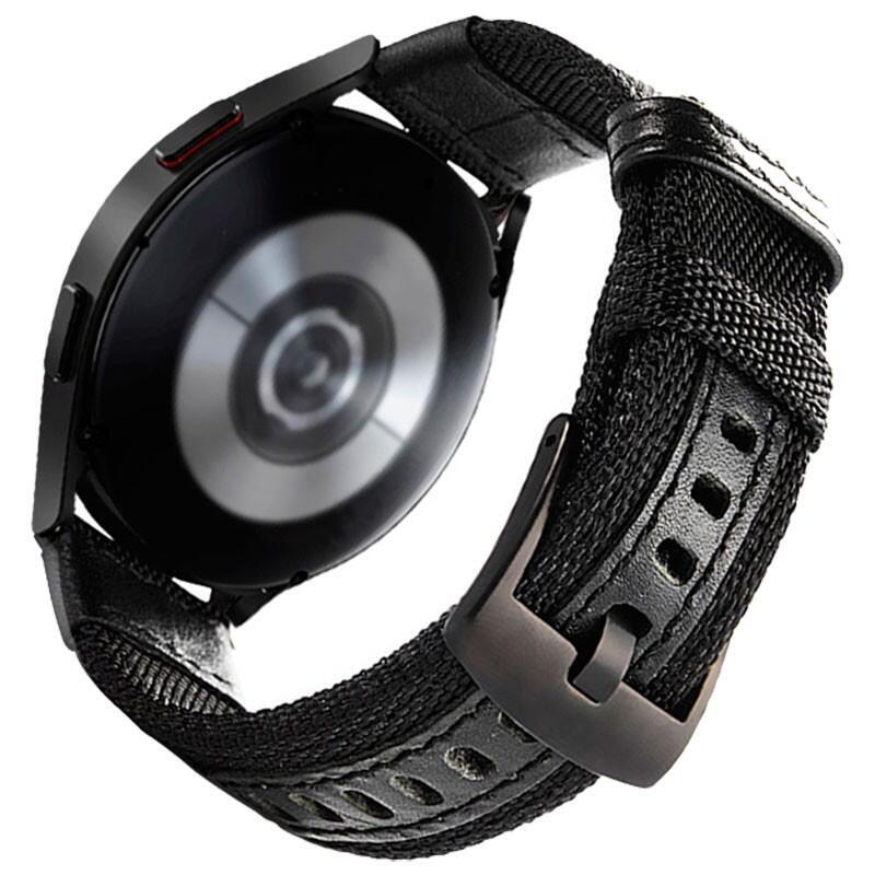 Correa Universal Nailon Ajustable 20mm Negra Para Smartwatch Xiaomi/Amazfit/Samsung/Huawei/Realme/Ticwatch