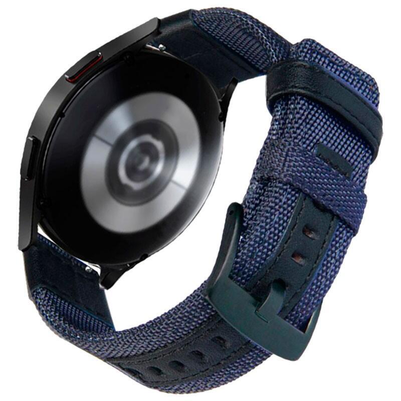Correa Universal Nailon Ajustable 22mm Azul Para Smartwatch Xiaomi/Amazfit/Samsung/Huawei/Realme/Ticwatch