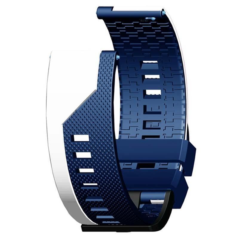 Correa Universal Sport Silicona 20mm Para Smartwatch Xiaomi/Amazfit/Samsung/Huawei/Realme/Ticwatch (Azul)