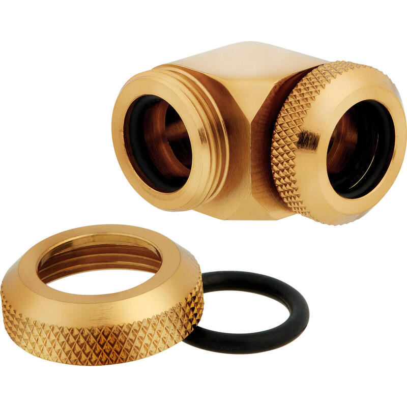 Corsair Hydro X Series Xf Hardline 90° 12mm Od Pack De 2 Dorado