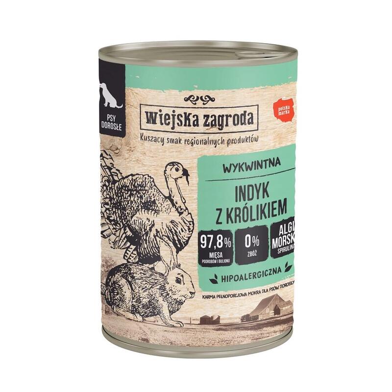 Country Farm Alimento Húmedo Para Pavo Y Conejo Para Perro 400g