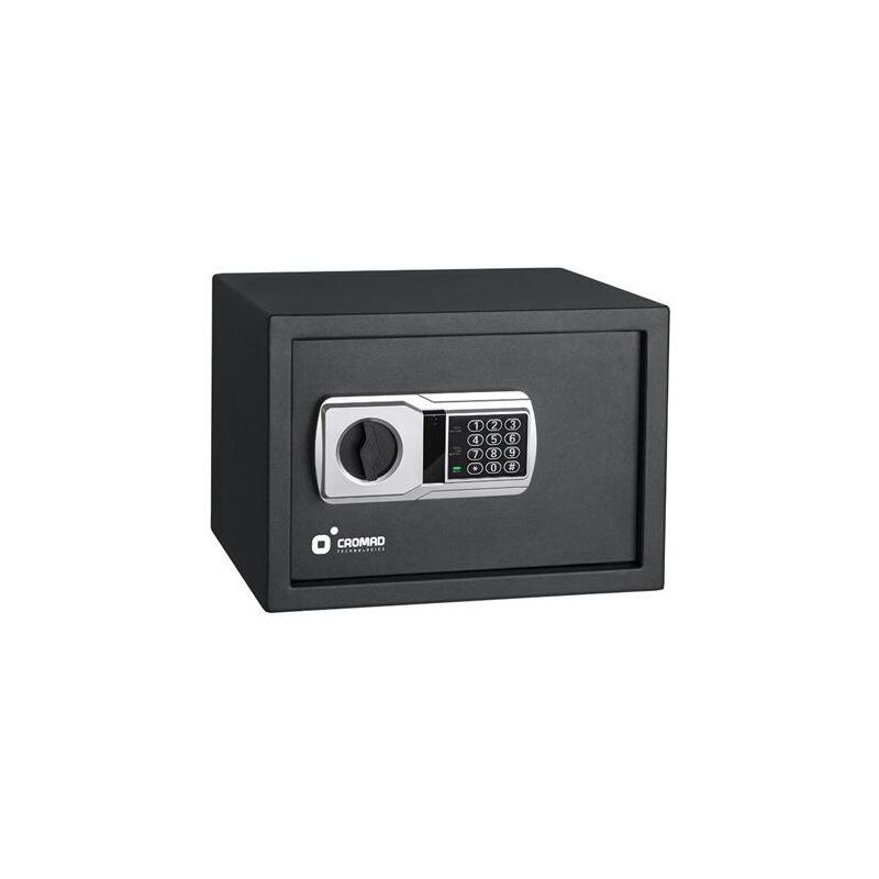 Cromad Caja Fuerte Electronica - Alto Nivel De Seguridad - De 3 A 8 Digitos - Bisagras Ocultas - Incluye Llave De