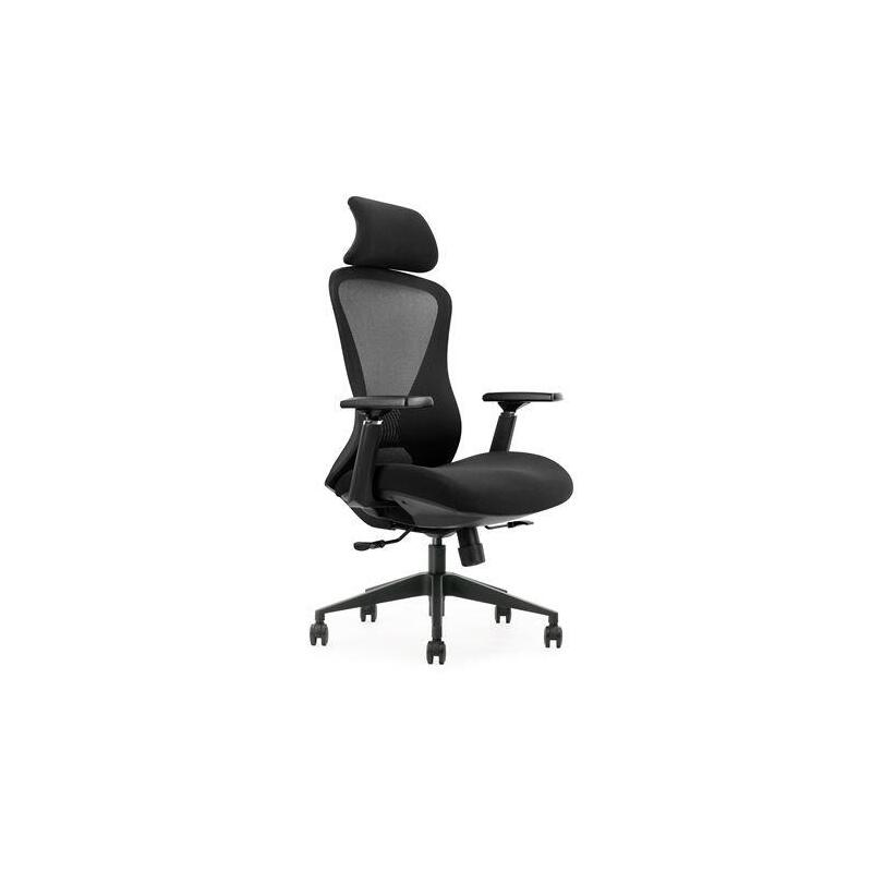 Cromad Gama Senior Se5000 Silla De Oficina - Piston De Gas De Grado 4 - Soportes Lumbar Y Cervical Ajustables - Respaldo De Malla - Reposabrazos Ajustables 3d Y Acolchados