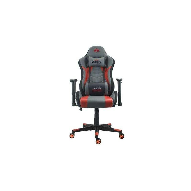 Cromad Serie Phoenix Silla Gaming - Altura Regulable Con Piston De Gas Clase 2 - Reclinable Hasta 180º - Cojines Lumbar