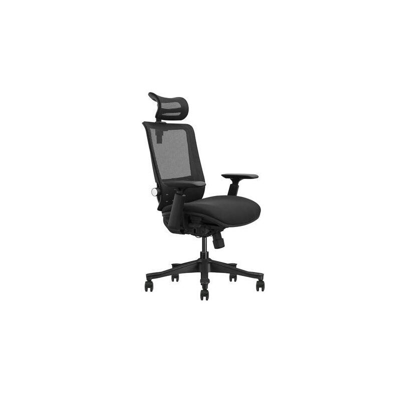 Cromad Silla De Oficina Senior Se1100 Reposacabezas Cervical Regulable Respaldo Ajustable Negro