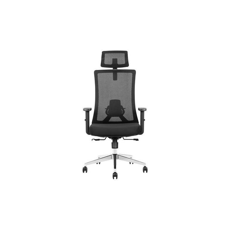 Cromad Silla Ergonomica Ajustable - Reposacabezas Regulable - Soporte Lumbar Ajustable - Reposabrazos Ajustable