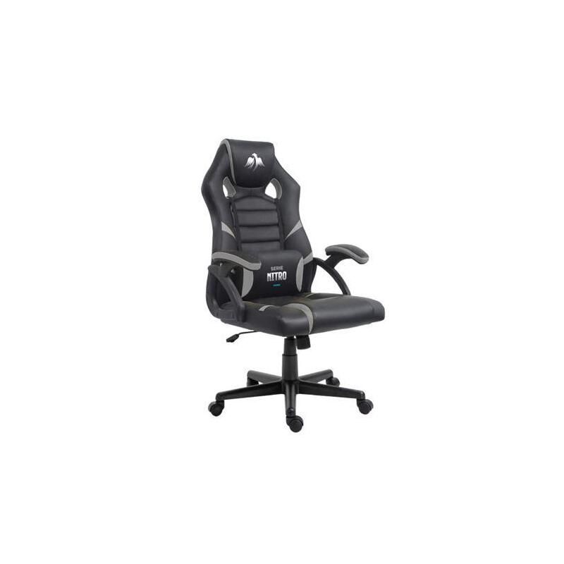 Cromad Silla Gaming - Materiales Premium - Base De Nailon - Piston De Clase 2 - Altura Regulable - Incluye Cojin Lumbar