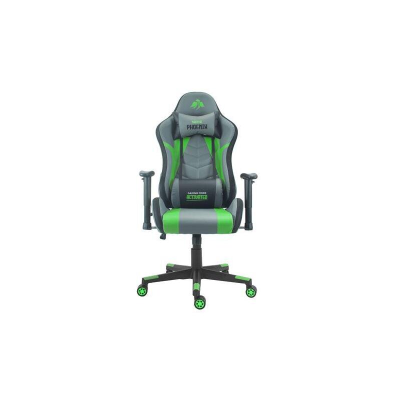 Cromad Silla Gaming Premium - Base De 350mm - Piston De Gas Clase 2 - Altura Regulable - Ruedas De Nailon De 60mm -