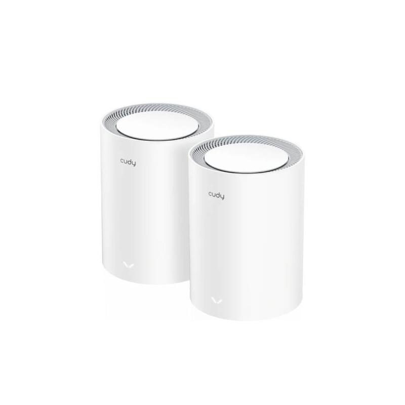 Cudy Pack De 2 Sistemas Wifi Mesh 7 Gigabit Dual Band Be3600 - Velocidad Hasta 1000mbps - 3 Puertos - Antenas Internas