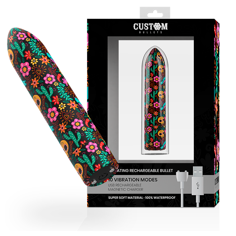 Custom Bullets - Bala Recargable Skull 10 Intensidades