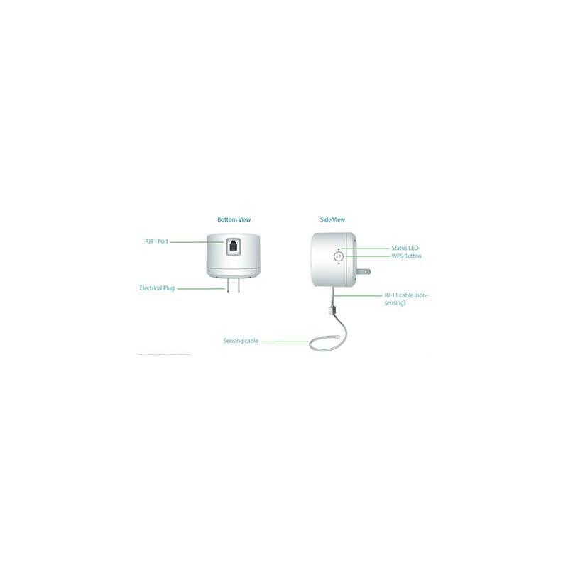 D-Link Dch-S160 Producto Reacondicionado - Mydlink Home Water Sensor - Water Sensor To Detect Water Leaks And Prevent Flooding - Easy Setup. One-Piece Wall-Plug Design Is Compact