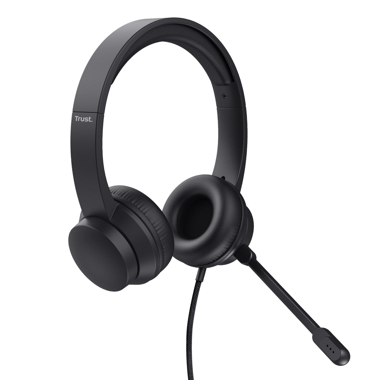 Auriculares Trust Hs-200 On-Ear 24186 Con Micrófono Usb Negros