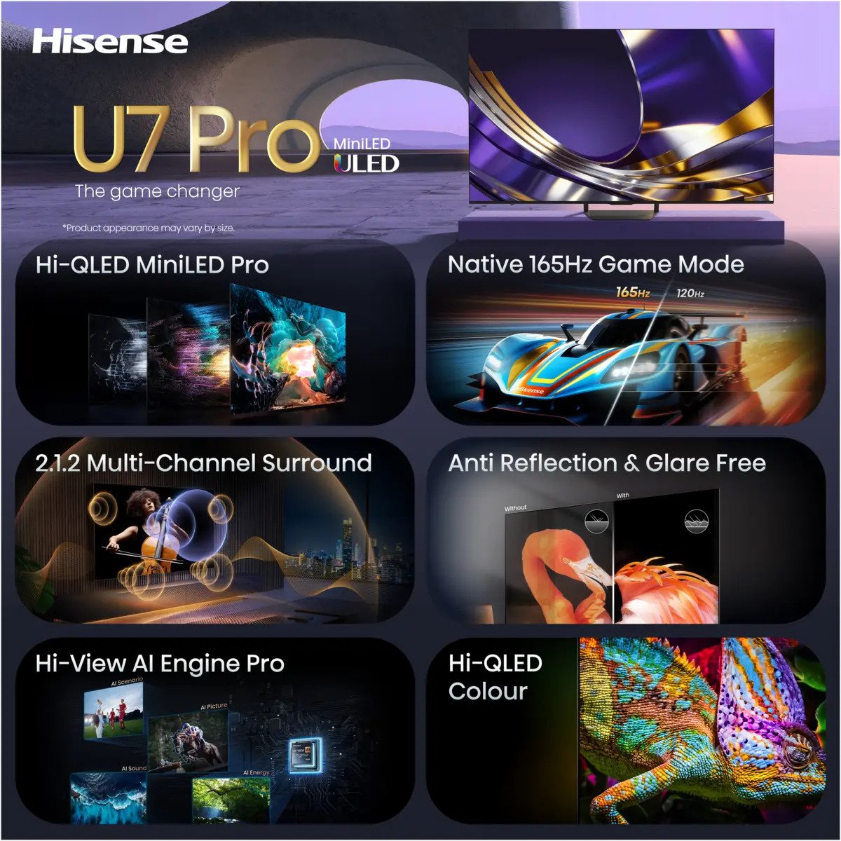 EAN 6942351437408 - Hisense 75U7DS PRO 190,5 cm (75") 4K Ultra HD Smart TV Wifi Negro imagen 11
