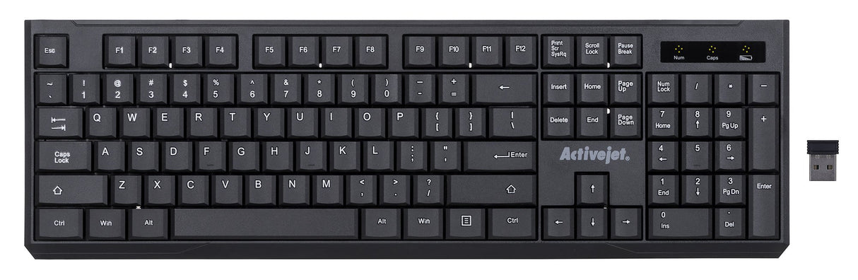 EAN 5901443120131 - Activejet K-3911W teclado Universal RF inalámbrico QWERTY Internacional de EE.UU. Negro imagen 7