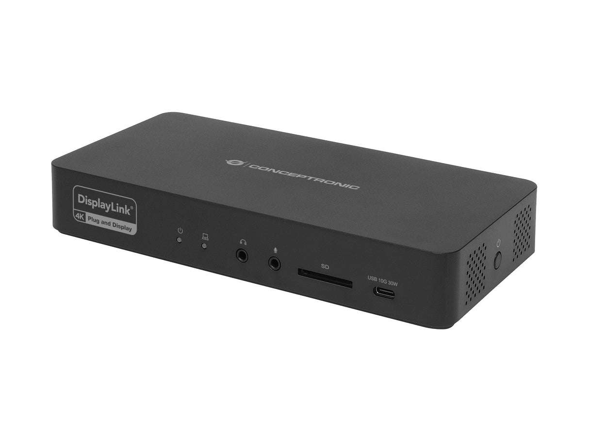 Docking Usb-C 17-In-1 Conceptronic 2xhdm 2xdp 2xusb-A 3.2 3xusb-C Audio In/Out Pd 96w 1xrj45 2.5gbe