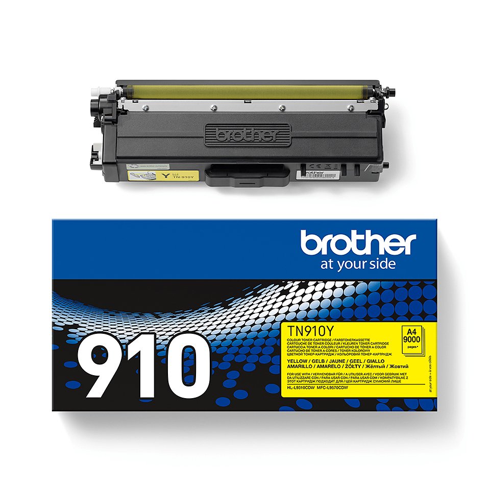 EAN 4977766771870 - Brother TN-910Y cartucho de tóner 1 pieza(s) Original Amarillo imagen 2