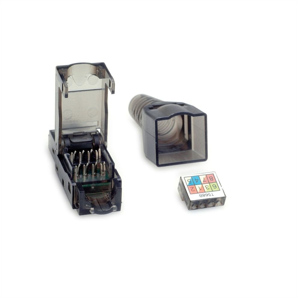 Value 26.99.0372 Conector Rj45 Negro, Transparente