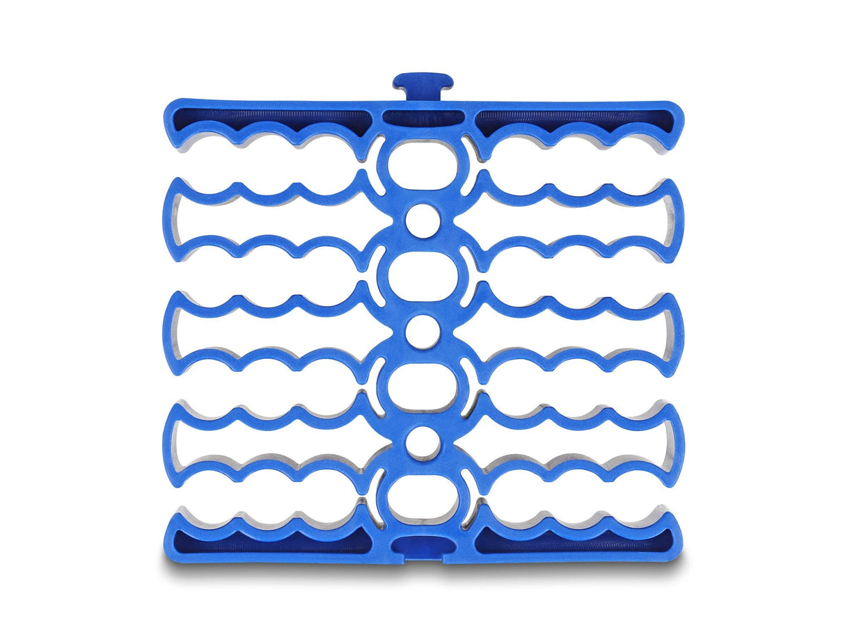 Delock 66325 Organizador De Cables Con 24 Entradas De Cable Azul