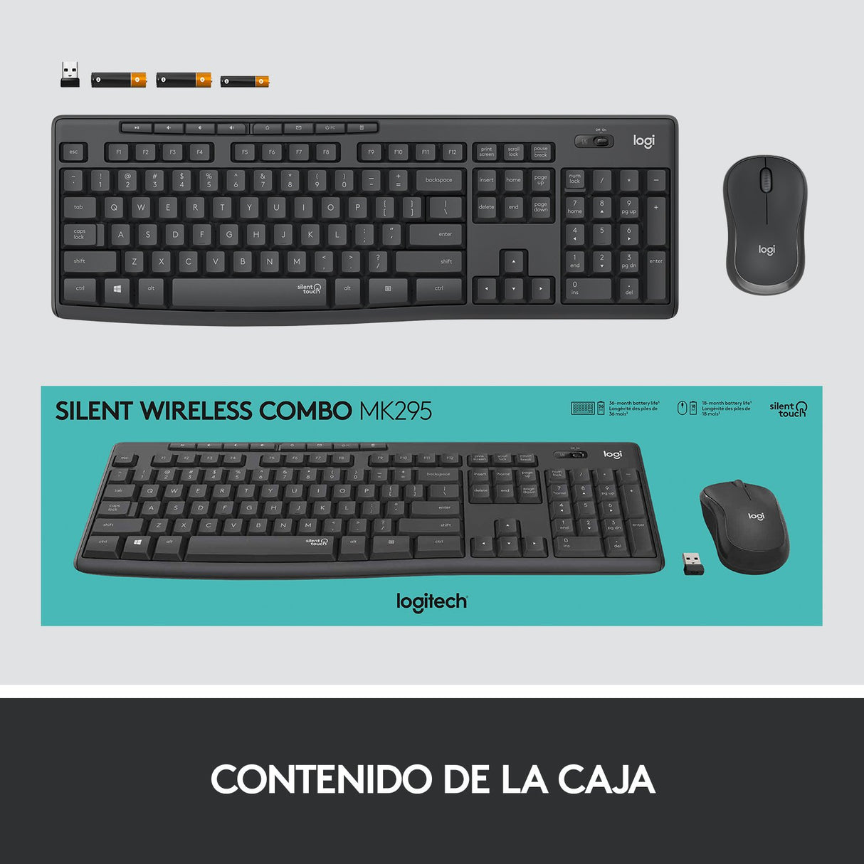 EAN 5099206092419 - Logitech 920-009798 teclado Ratón incluido Oficina RF inalámbrico QWERTY Español Grafito imagen 14