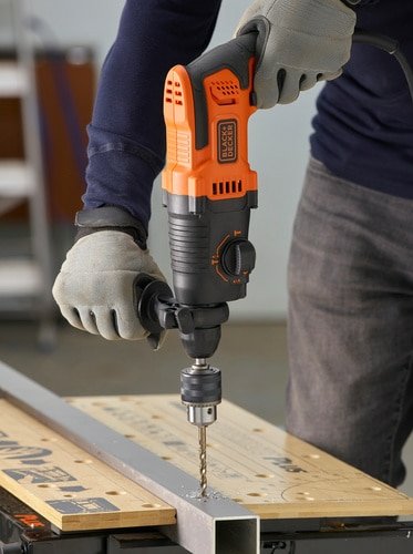 EAN 5035048730454 - Black & Decker BEHS01K-QS taladro 1600 RPM SDS Plus Negro, Naranja imagen 7