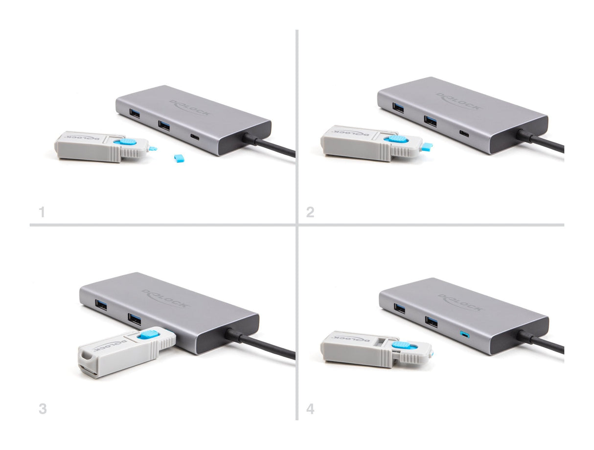 Delock 20950 Bloqueador De 10 Puertos Para Puerto Usb Type-C Hembra