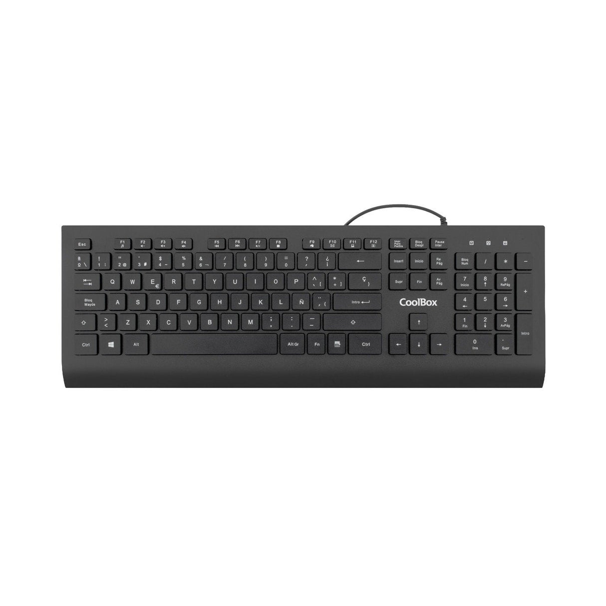 Coolbox Teclado Usb Teclas Chocolate 1.8m De Cable 610g. Silencioso