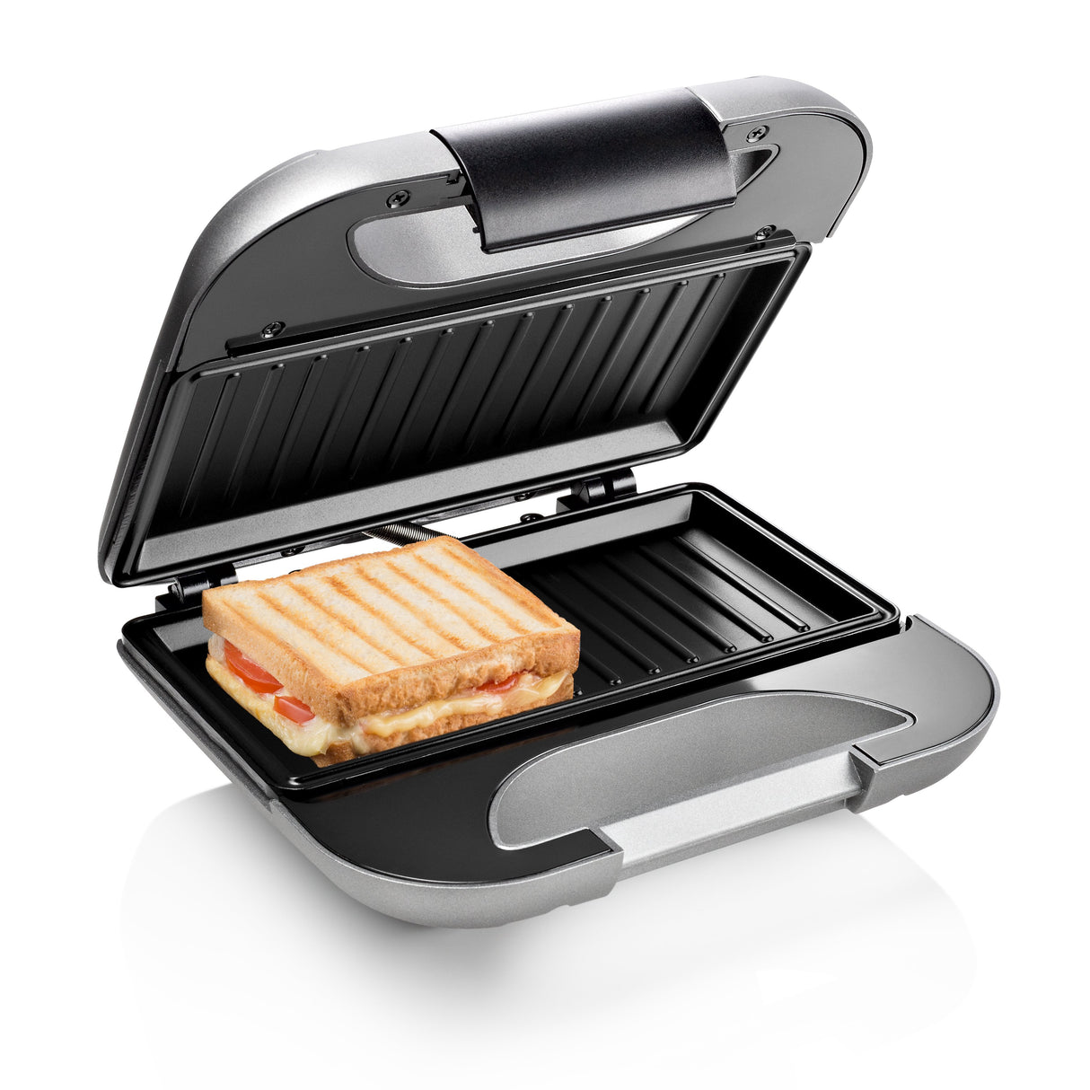 EAN 8713016082497 - Princess 127003 sandwichera 750 W Negro, Plata imagen 1