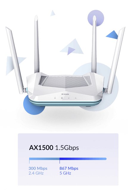 EAN 0790069459573 - D-Link R15 router inalámbrico Gigabit Ethernet Doble banda (2,4 GHz / 5 GHz) Blanco imagen 8