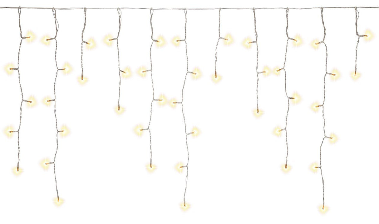 Guirnalda De Luces De Carámbano Con 400 Led
Con Función De Temporizador Y Transformador Externo De 24 V, Blanco Cálido (3000 K),