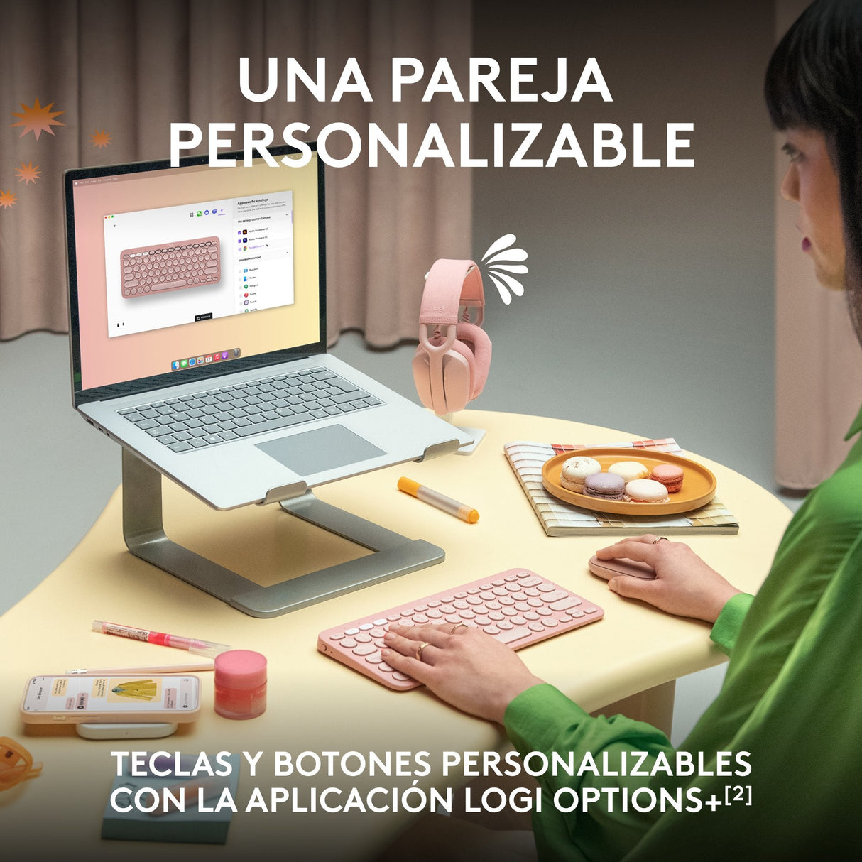 Teclado Español Logitech Pebble 2 Combo  Ratón Incluido Universal Rf Wireless + Bluetooth Qwerty Grafito