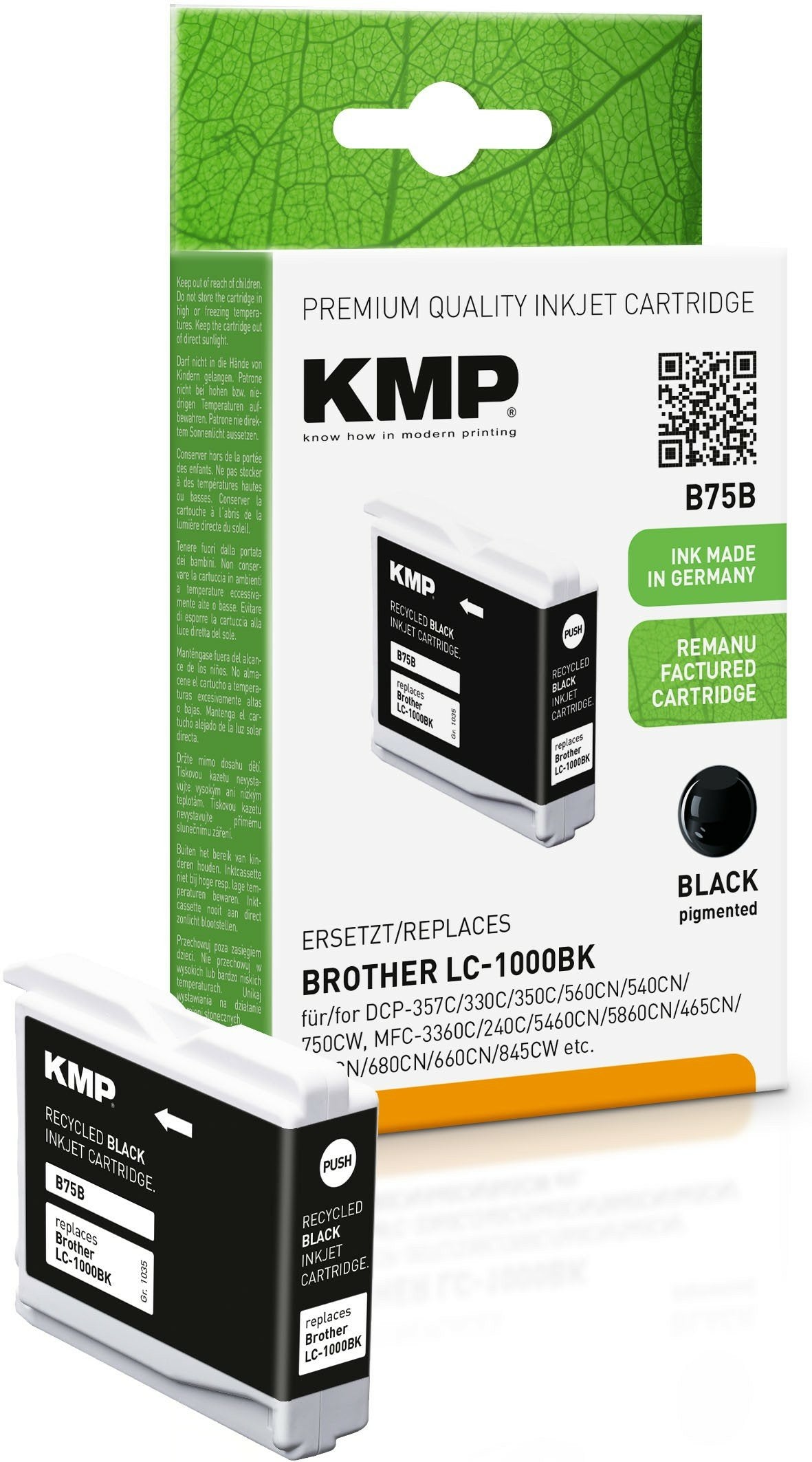 EAN 4011324370478 - KMP B75B cartucho de tinta 1 pieza(s) Compatible Negro imagen 1
