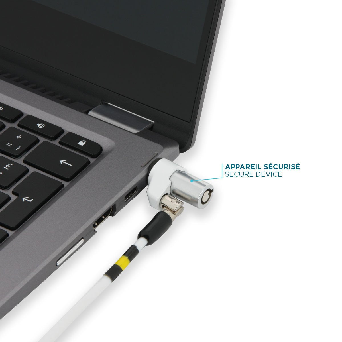 Mobilis 001325 Cable Antirrobo Blanco 1,8 M