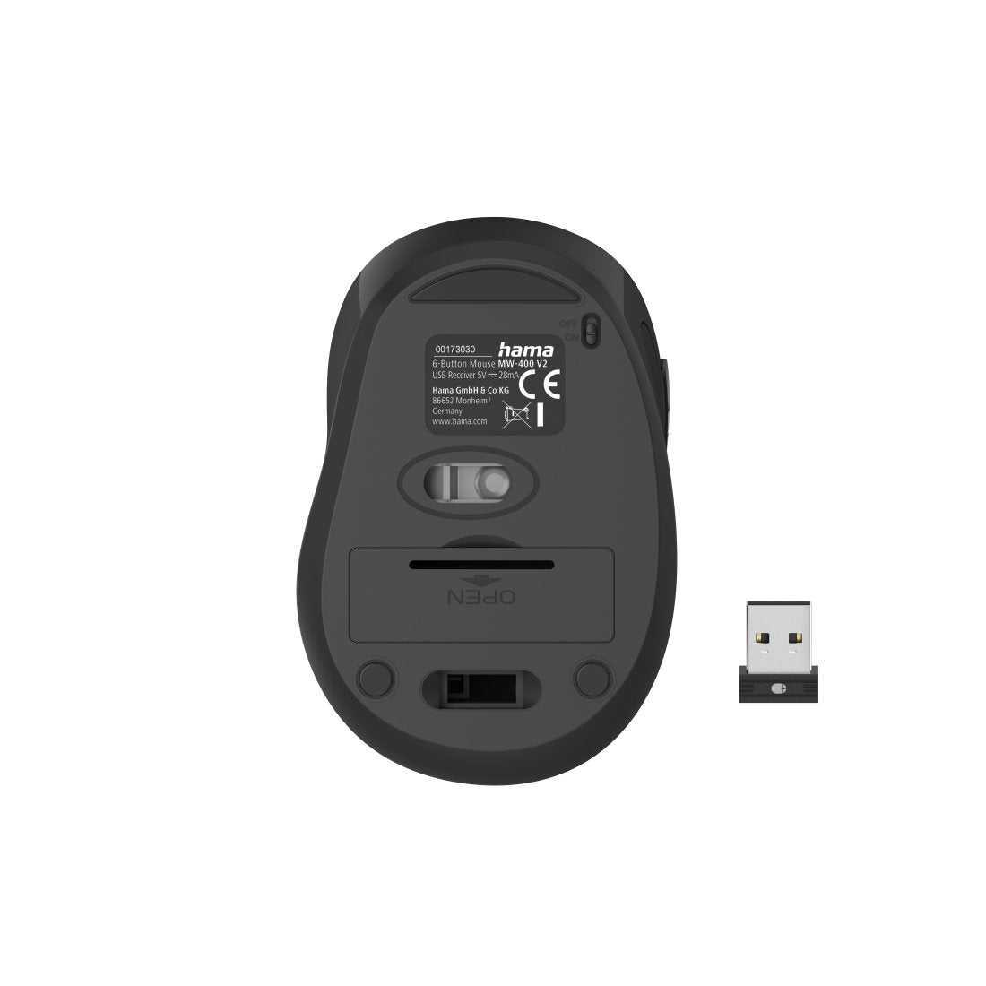 EAN 4047443479792 - Hama MW-400 V2 ratón Oficina mano derecha RF inalámbrico Óptico 1600 DPI imagen 3