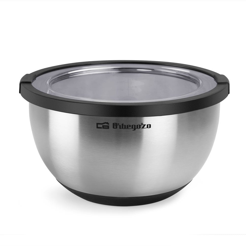 EAN 8435568403222 - Orbegozo BOA 5000 recipiente de almacenar comida Alrededor Cuenco 5 L Negro, Acero inoxidable 1 pieza(s) imagen 1