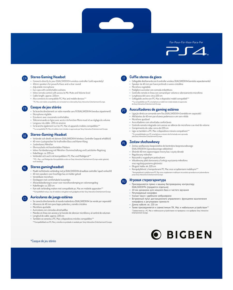 EAN 3499550381429 - Bigben Interactive PS4OFHEADSETV3R auricular y casco Auriculares Alámbrico Diadema Juego Rojo imagen 8