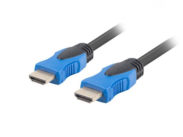 Cable Hdmi Lanberg Ca-Hdmi-20cu-0200-Bk Conectores Macho/Macho Chapados En Oro Resolución Hasta 3840*2160 20 Metros Negro